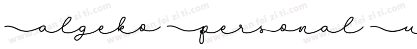 Algeko Personal Use字体转换